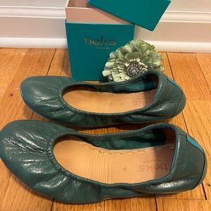 TIEKS - ballet flats, emerald green, size 6